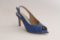 Slingback Peep-Toe in Camoscio