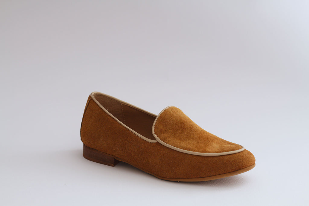 Mocassino Slippers Flat in Camoscio