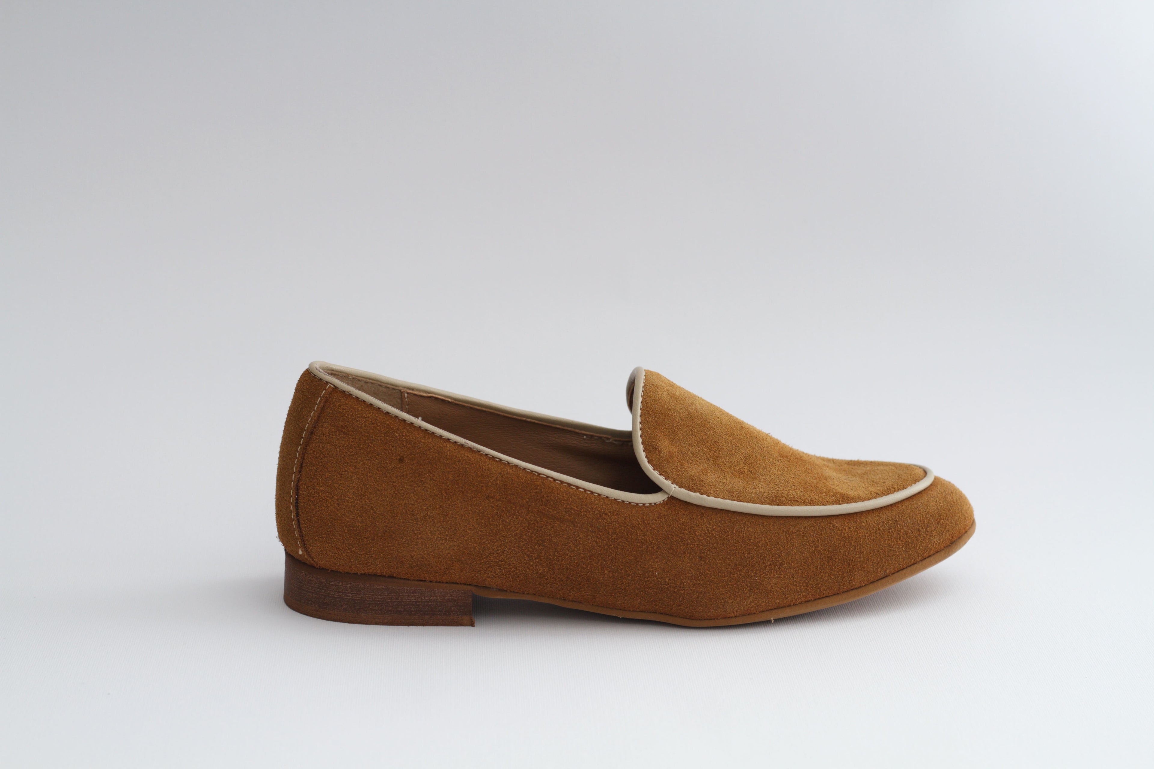 Mocassino Slippers Flat in Camoscio