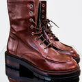 Anfibio Stringato in Pelle Marrone Moc-Toe - Made in Italy